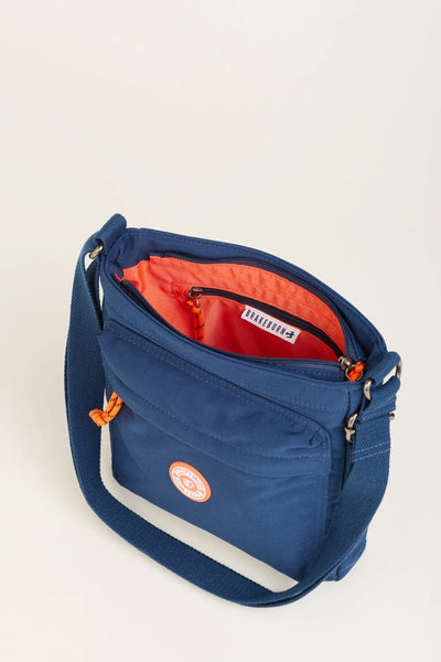 Brakeburn Classic Large Crossbody Bag - Navy/Orange