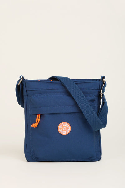 Brakeburn Classic Large Crossbody Bag - Navy/Orange