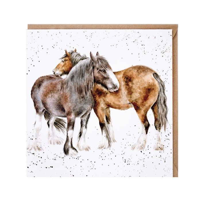 Side by Side Horse - Blank Card - Wrendale Designs
