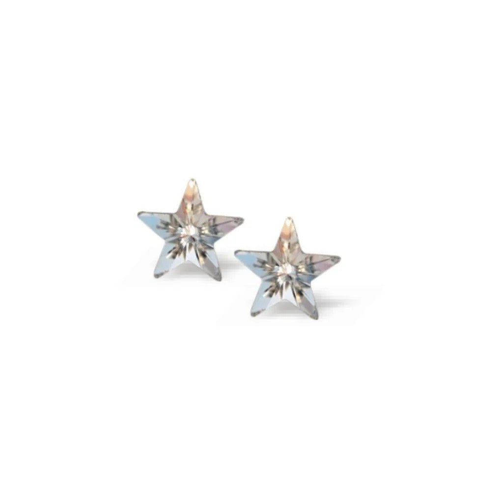 Byzantium 10mm Austrian Crystal Studs - Stars - Clear Crystal