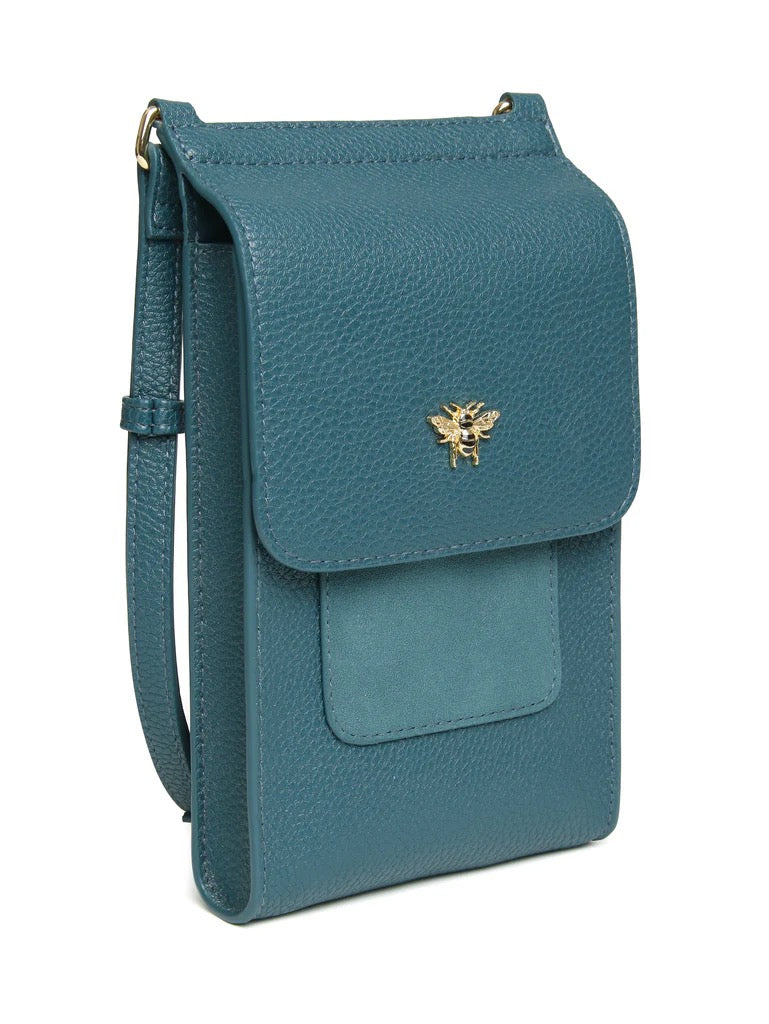 Alice Wheeler Mini Bloomsbury Crossbody Phone Bag - Teal