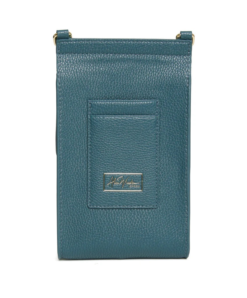 Alice Wheeler Mini Bloomsbury Crossbody Phone Bag - Teal