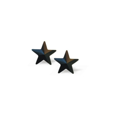 Byzantium 10mm Austrian Crystal Studs - Stars - Jet Black