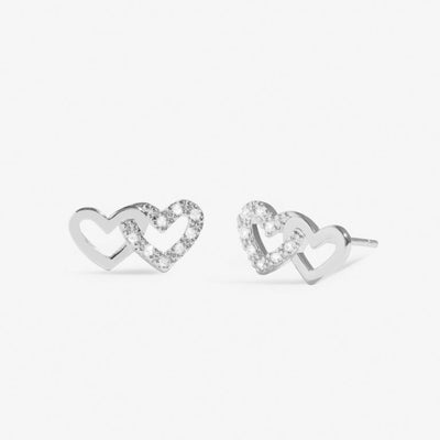 Joma Jewellery - Mini Charms - Linked Hearts Stud Earrings