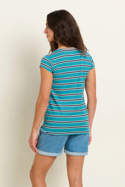 Brakeburn Women's Bridport Stripe T-Shirt - Bright Blue