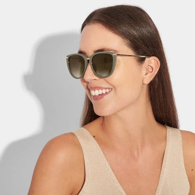 Katie Loxton Savannah Sunglasses - Khaki Green