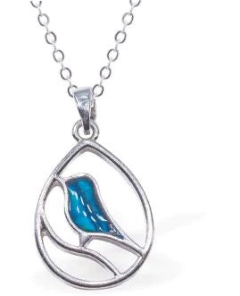 Byzantium Paua Shell Pendant -Bird in Frame