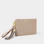Katie Loxton Hallie Wristlet Pouch - Light Taupe (2 Straps)