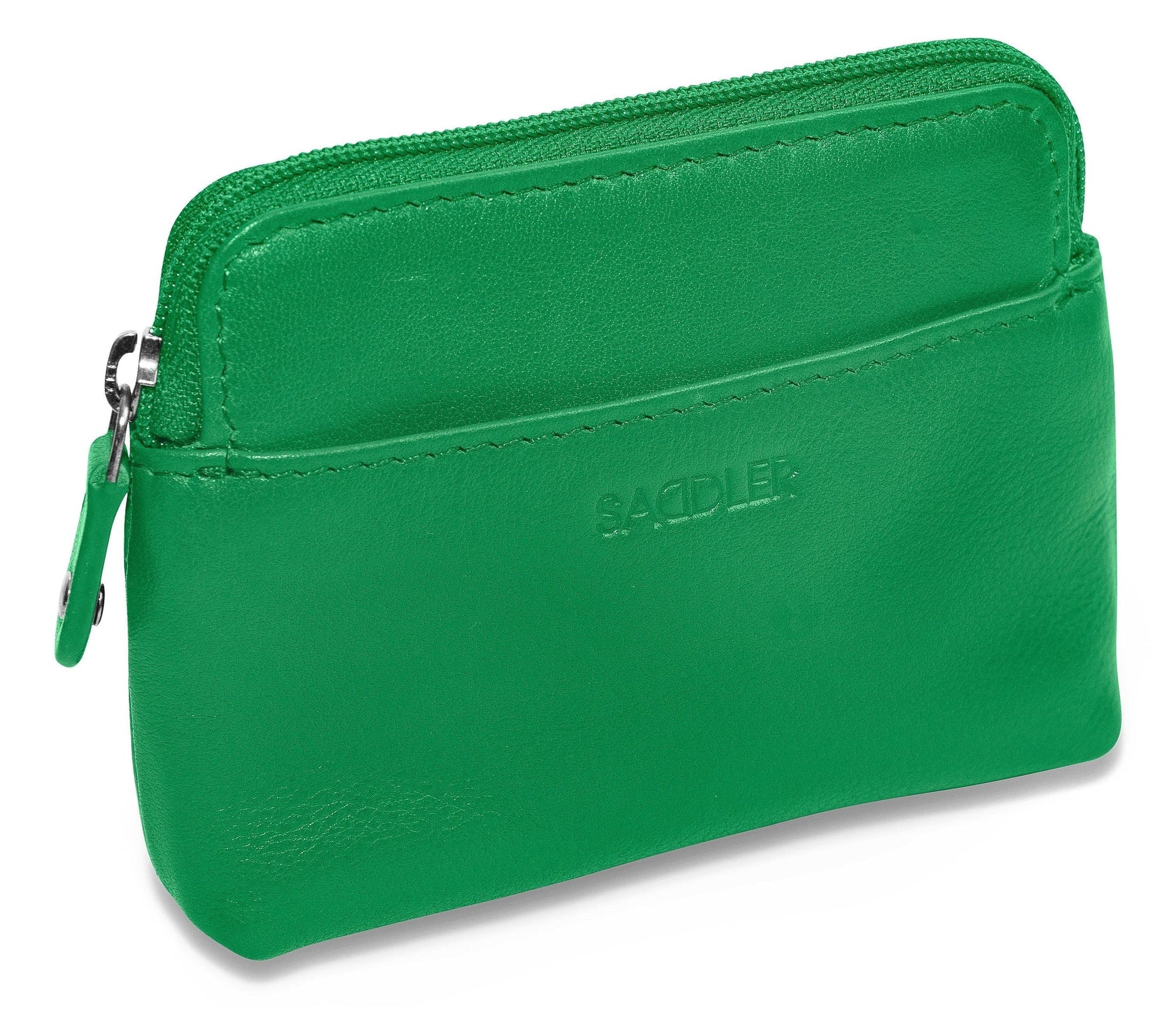Saddler PIA Leather Zip Coin &amp; Card Purse (2057) - Jelly Bean Green