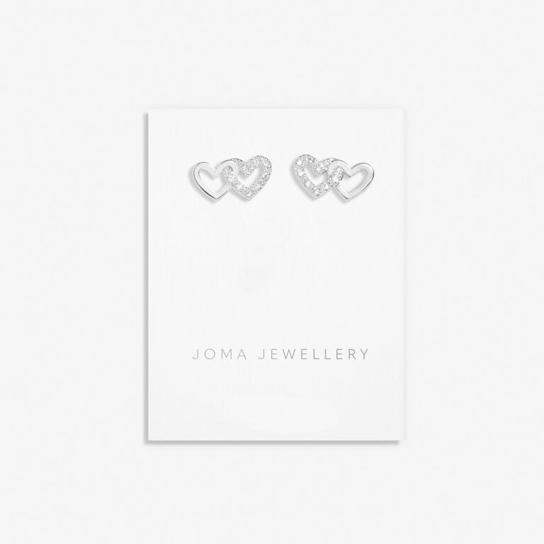 Joma Jewellery - Mini Charms - Linked Hearts Stud Earrings