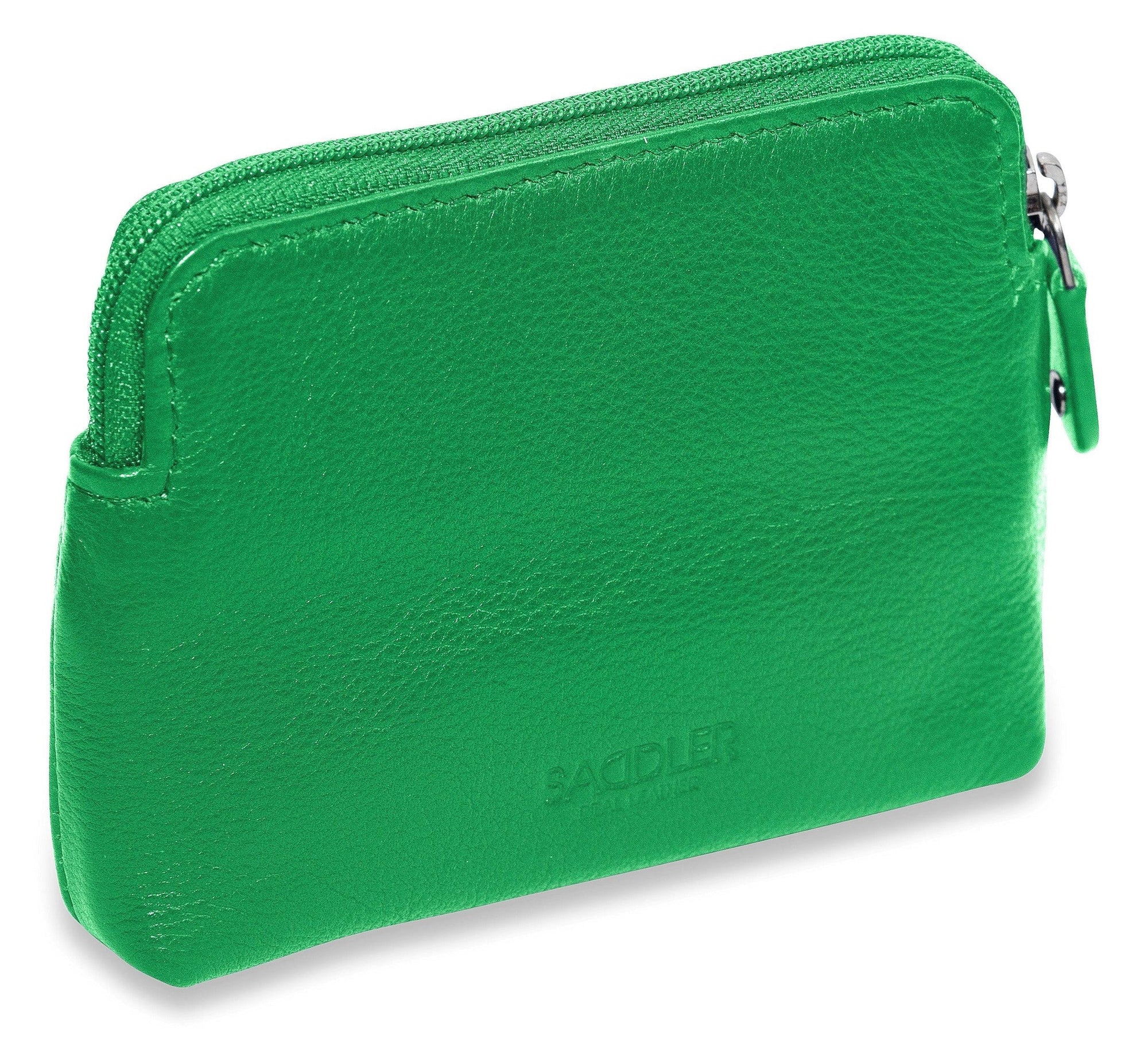 Saddler PIA Leather Zip Coin &amp; Card Purse (2057) - Jelly Bean Green