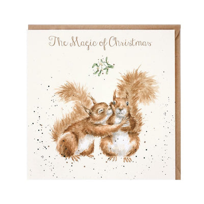 'The magic of Christmas' Squirrel Christmas Card - Wrendale Designs