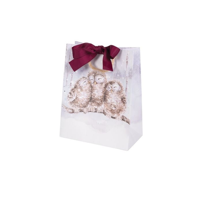 Festive Owls (Three Wise Men) Medium Christmas Gift Bag -  Wrendale Designs