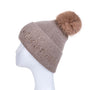 Park Lane Cappuccino Sparkly Glitter Pieces Pom Pom Wool Hat