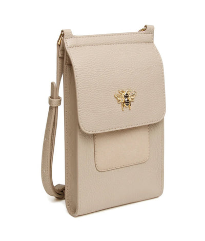 Alice Wheeler Mini Bloomsbury Crossbody Phone Bag - Stone