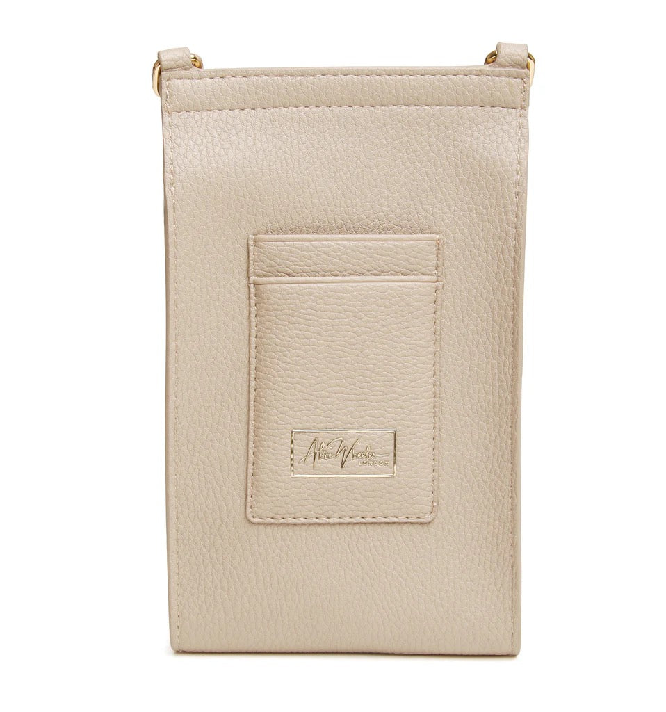 Alice Wheeler Mini Bloomsbury Crossbody Phone Bag - Stone