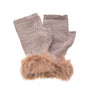 Park Lane Cappuccino Sparkly Glitter Pieces Fingerless Gloves