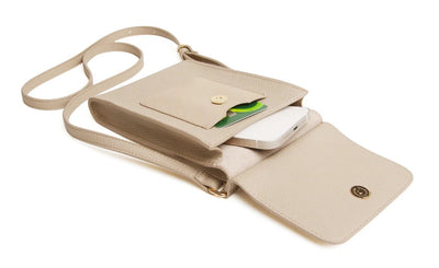 Alice Wheeler Mini Bloomsbury Crossbody Phone Bag - Stone