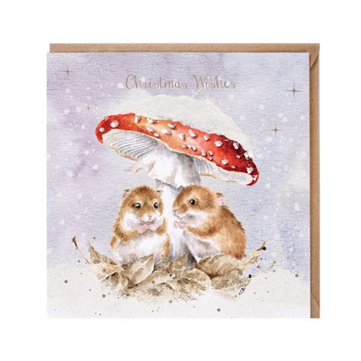 'Mushroom at the Inn' Mouse Christmas Card - Wrendale Designs