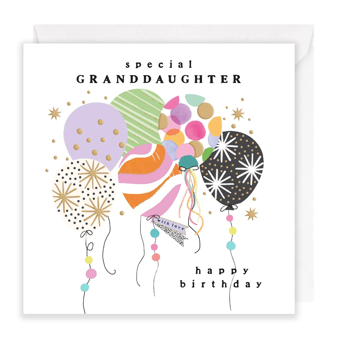 Rosanna Rossi Special Granddaughter Balloons Birthday Card