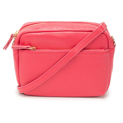 Elie Beaumont Leather Town Crossbody Handbag - Azalea Pink