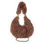 Park Lane - Faux Fur Scoop Small Shoulder Bag - Mocha Mousse