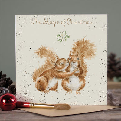 'The magic of Christmas' Squirrel Christmas Card - Wrendale Designs