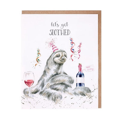 Lets Get Slothed - Birthday Card - Wrendale Designs