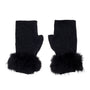 Park Lane Black Sparkly Glitter Pieces Fingerless Gloves