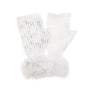 Park Lane Winter White Sparkly Glitter Pieces Fingerless Gloves