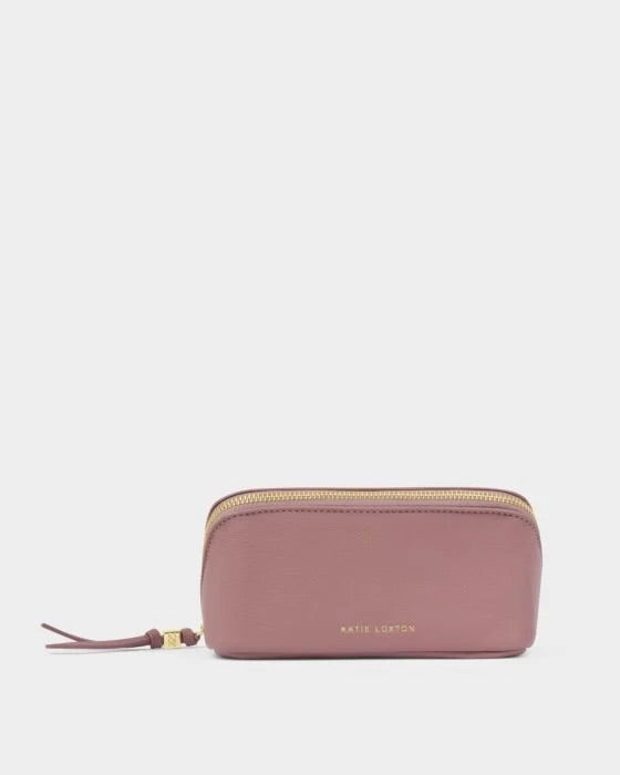 Katie Loxton SMALL Fold Out Make Up Bag with Mirror - Deep Rose