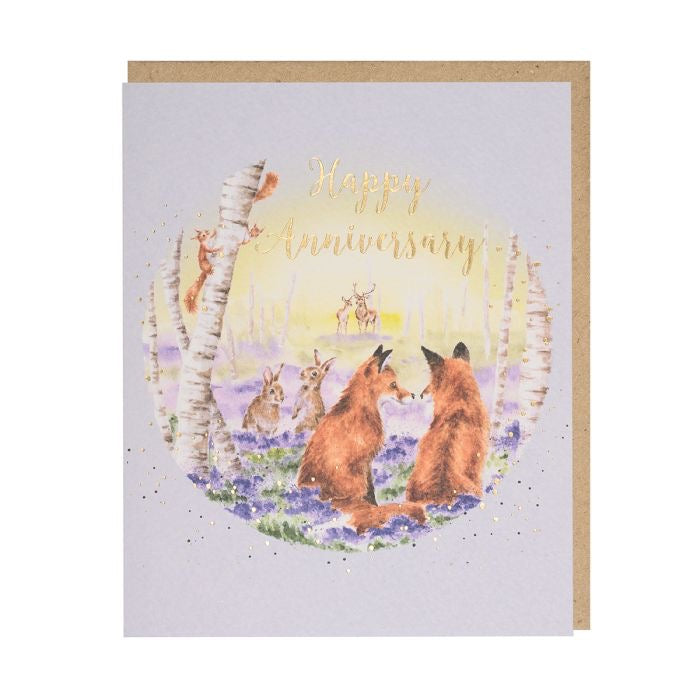 Bluebell Woods Woodland Animals - Anniversary Card - Wrendale Designs