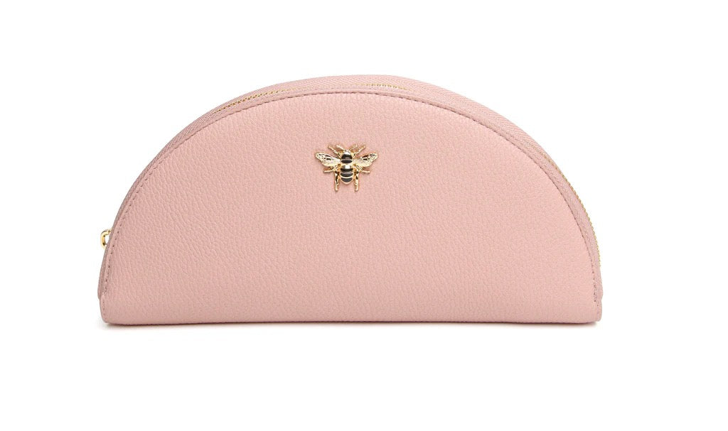 Alice Wheeler Half Moon Jewellery Roll Case - Pink