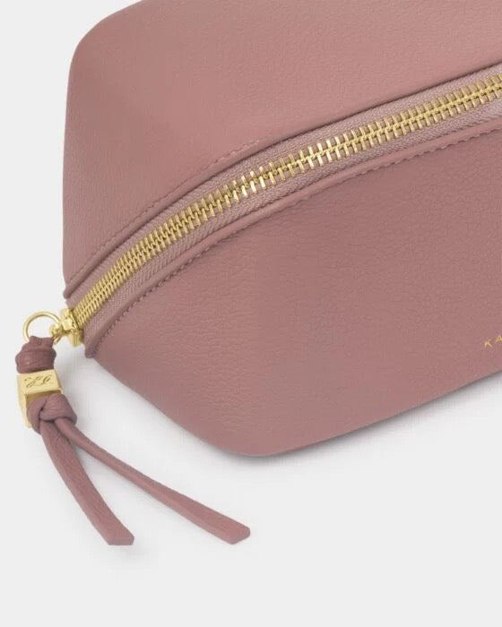 Katie Loxton SMALL Fold Out Make Up Bag with Mirror - Deep Rose