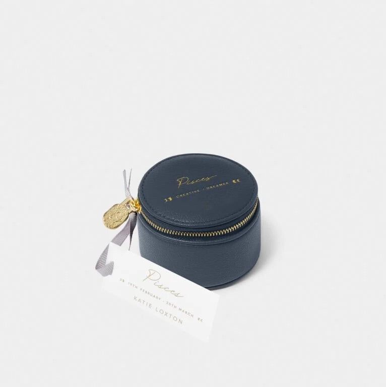 Katie Loxton Zodiac Round Jewellery Box - Pisces