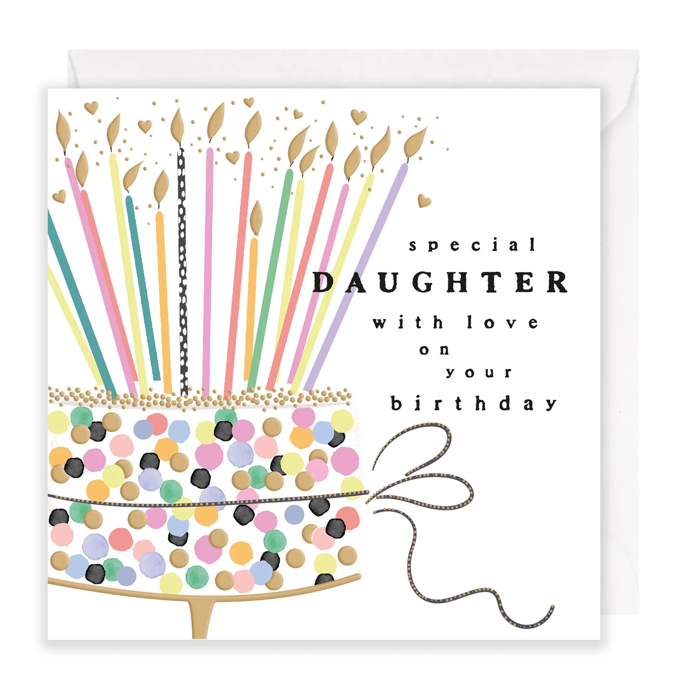 Rosanna Rossi Special Daughter Confetti Cake Birthday Card