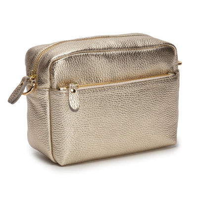 Elie Beaumont Leather Town Crossbody Handbag - Metallic Gold