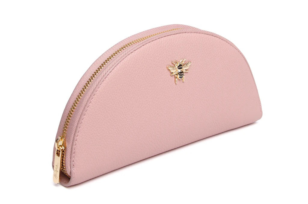 Alice Wheeler Half Moon Jewellery Roll Case - Pink