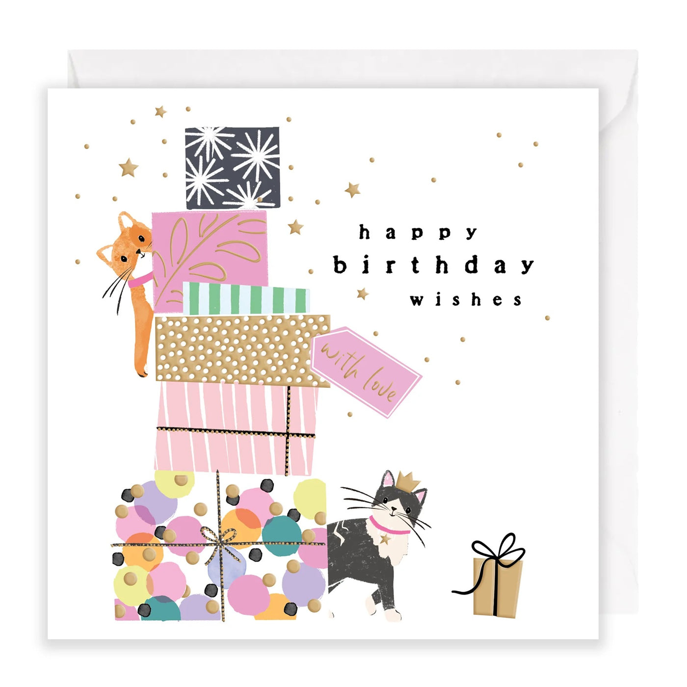 Rosanna Rossi Cats & Presents Birthday Wishes Card