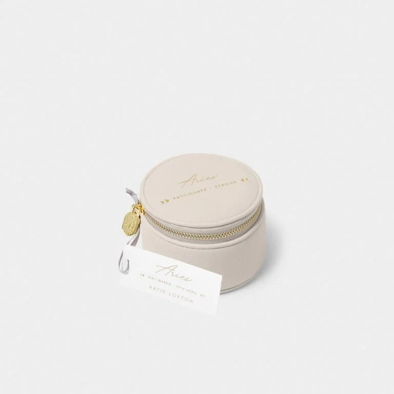 Katie Loxton Zodiac Round Jewellery Box - Aries