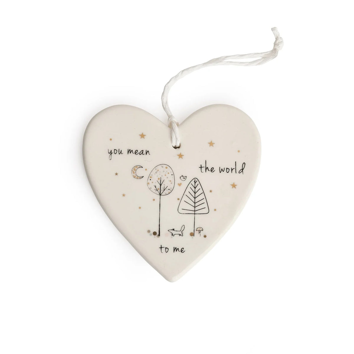 Belly Button Signature Hanging Heart Decoration - You Mean The World To Me
