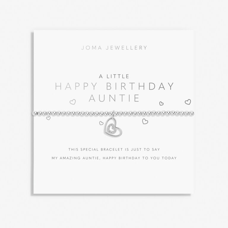 Joma Jewellery - 'A Little Happy Birthday Auntie' Bracelet