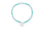 Boho Betty - Seraphina - Turquoise & Silver Cubes Crystal Stretch Bracelet