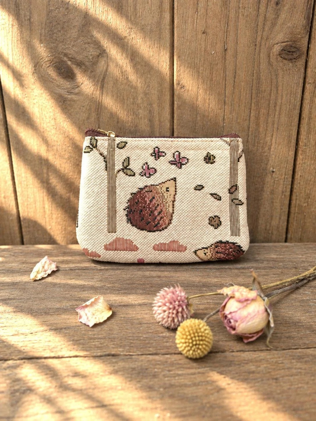 Ginger Betty Designs Hedgehog Tapestry Coin Purse