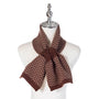 Park Lane Pull Through Scarf - Zig Zag Pattern - Cocoa