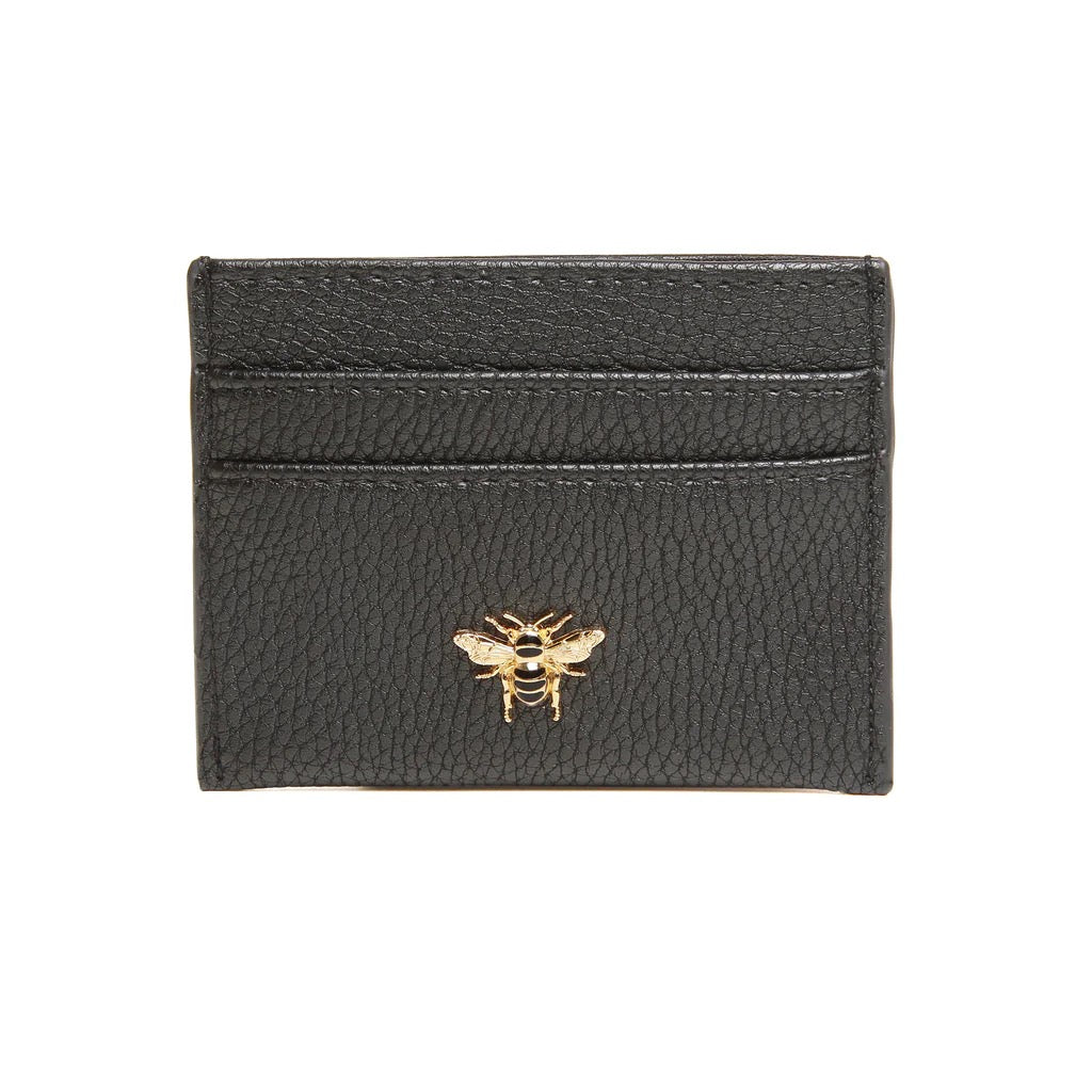 Alice Wheeler Bee Bow Card Holder - Black