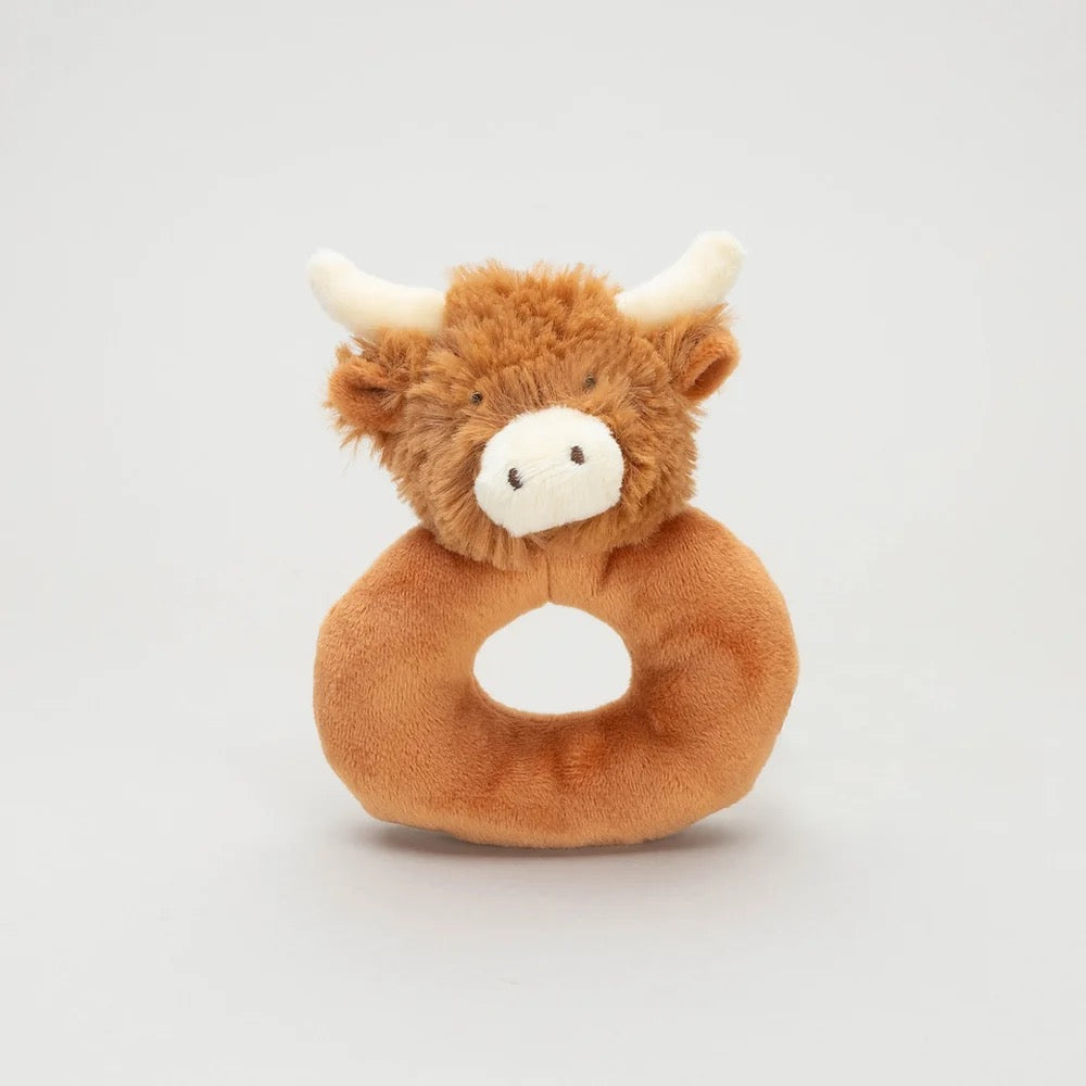 Jomanda Longhorn Horny Highland Cow Comforter Rattle