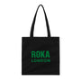 Roka Notting Hill Cotton Tote Shopper Bag - Black/Emerald Green