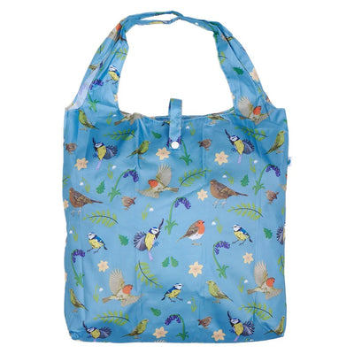 Eco Chic Foldable Recycled Shopping Bag - RSPB Bird - Blue
