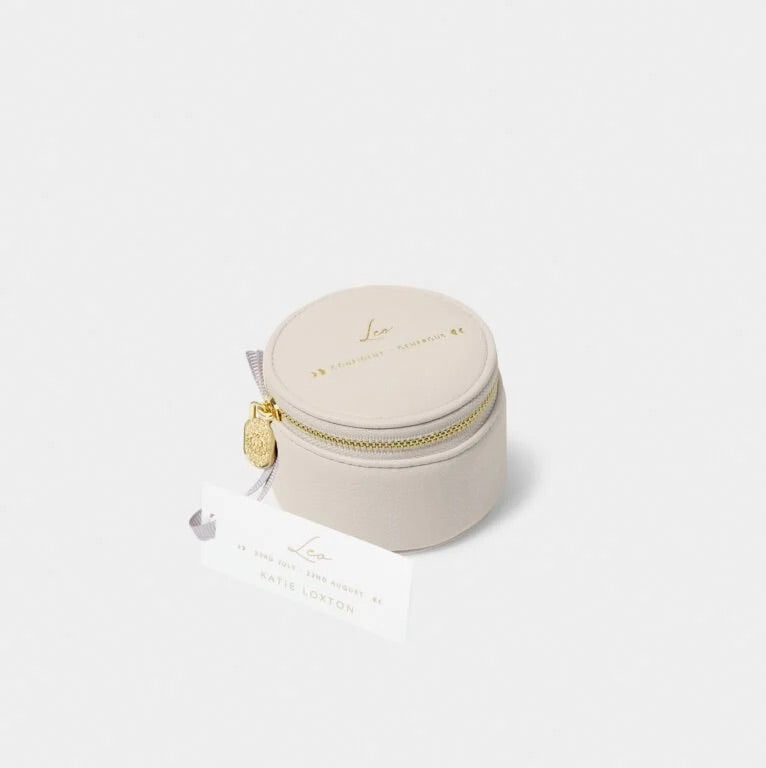 Katie Loxton Zodiac Round Jewellery Box - Leo